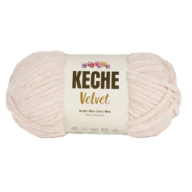 Keche Velvet Yarn for Crocheting - Dusty Pink