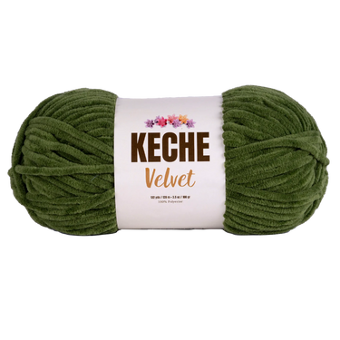 Keche Velvet Yarn for Crocheting - Grass