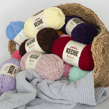 Keche Velvet Yarn for Crocheting - Baby Pink