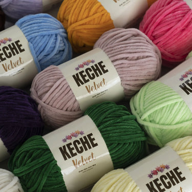 Keche Velvet Yarn for Crocheting - Baby Pink
