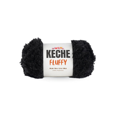 Keche Fluffy Bulky Chunky Yarn - Black