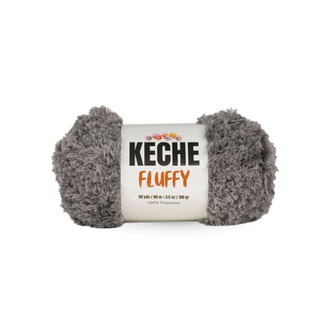 Keche Fluffy Bulky Chunky Yarn - Dark Grey