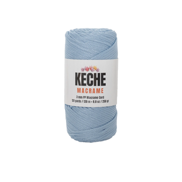 Keche Macrame Cord | Macrame Supplies 3mm Polyester Macrame Rope - Baby Blue