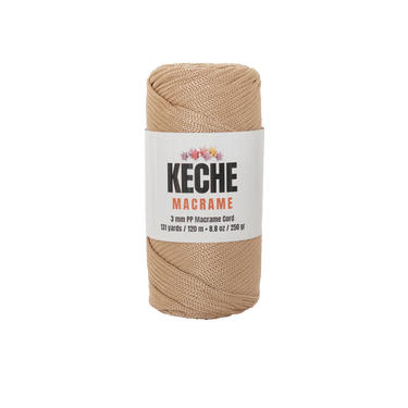 Keche Macrame Cord | Macrame Supplies 3mm Polyester Macrame Rope - Beige