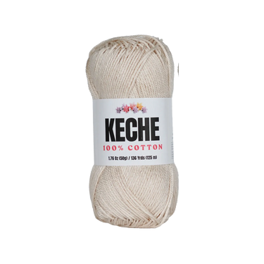 Keche 100% Cotton Yarn for Crocheting and Knitting - Beige