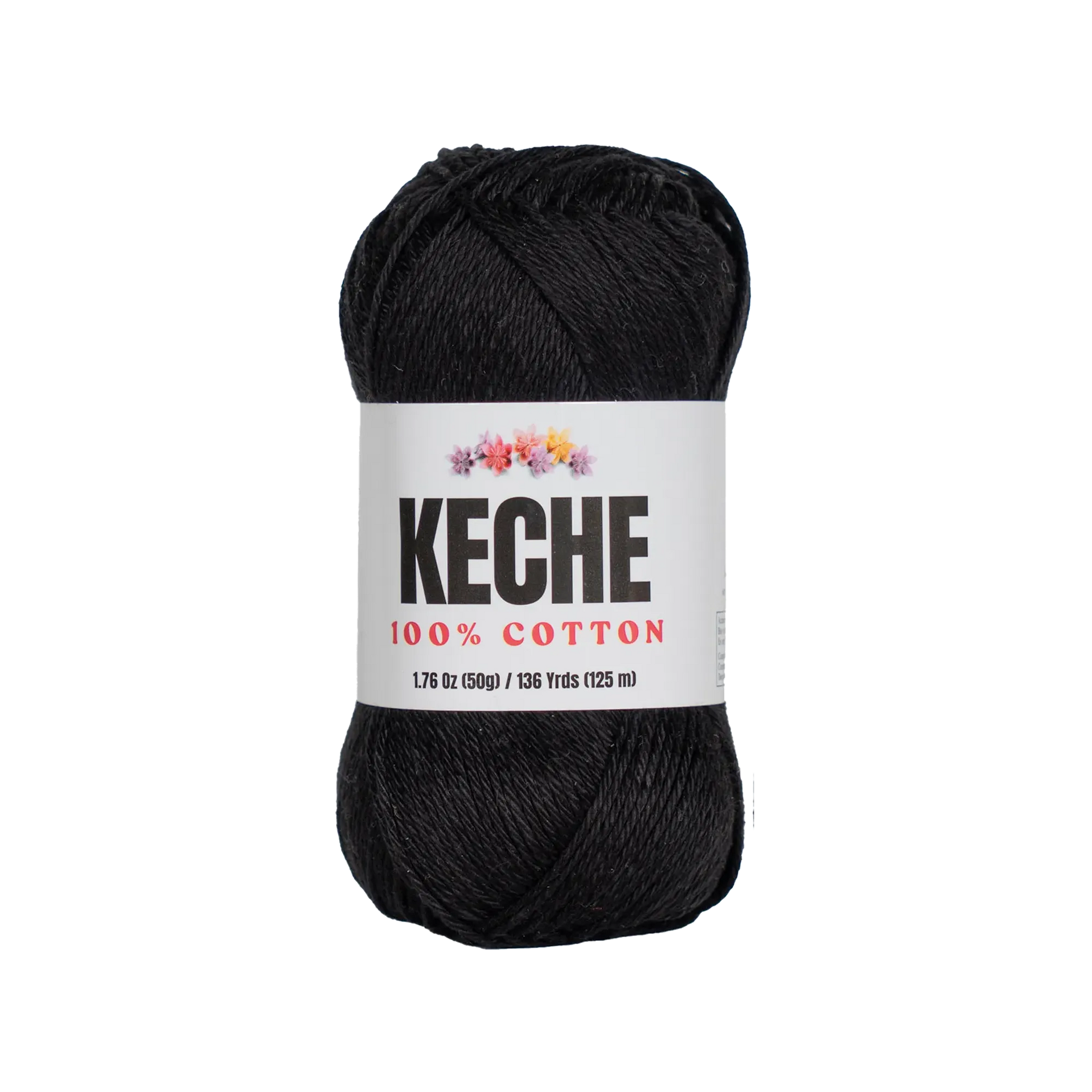 Black Cotton Yarn – 100% Soft Cotton for Crochet & Knitting