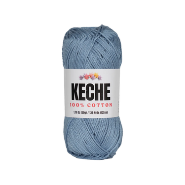 Keche 100% Cotton Yarn for Crocheting and Knitting - Blue