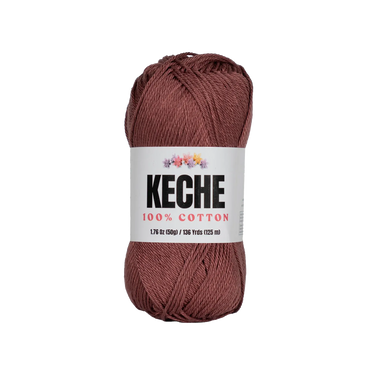 Keche 100% Cotton Yarn for Crocheting and Knitting - Brown
