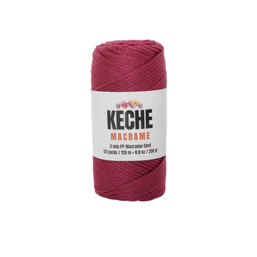 Keche Macrame Cord | Macrame Supplies 3mm Polyester Macrame Rope - Claret Red