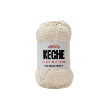 Keche 100% Cotton Yarn for Crocheting and Knitting - Cream