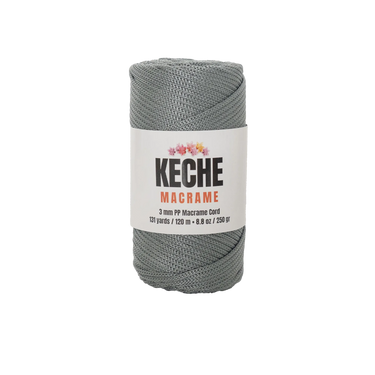 Keche Macrame Cord | Macrame Supplies 3mm Polyester Macrame Rope - Dark Grey