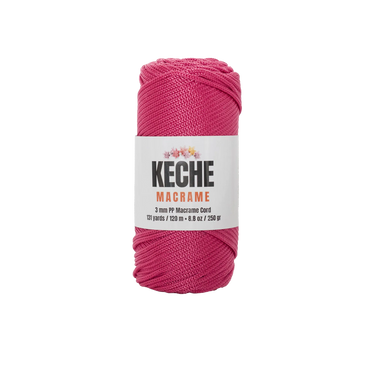 Keche Macrame Cord | Macrame Supplies 3mm Polyester Macrame Rope - Fuchsia