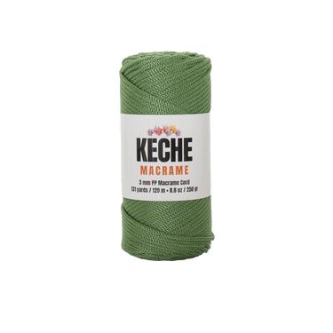Keche Macrame Cord | Macrame Supplies 3mm Polyester Macrame Rope - Green