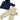 Handmade Baby Knit Hooded Cardigan and Suspender Romper Set Navy Cream