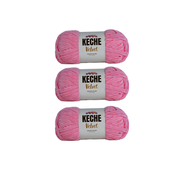 Keche Velvet Yarn for Crocheting - Baby Pink