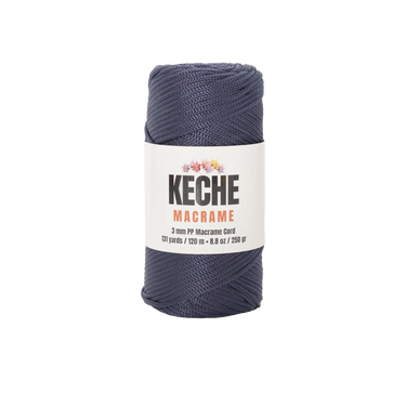 Keche Macrame Cord | Macrame Supplies 3mm Polyester Macrame Rope - Navy Blue