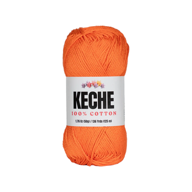 Keche 100% Cotton Yarn for Crocheting and Knitting - Orange