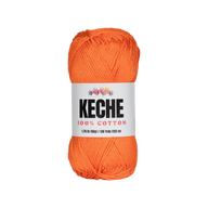 Keche 100% Cotton Yarn for Crocheting and Knitting - Orange