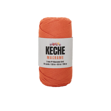 Keche Macrame Cord | Macrame Supplies 3mm Polyester Macrame Rope - Orange