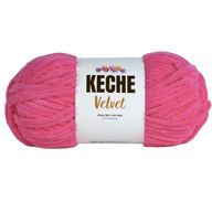 Keche Velvet Yarn for Crocheting - Hot Pink