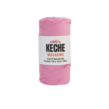 Keche Macrame Cord | Macrame Supplies 3mm Polyester Macrame Rope - Pink