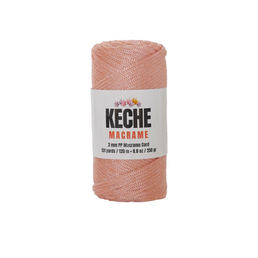 Keche Macrame Cord | Macrame Supplies 3mm Polyester Macrame Rope - Powder