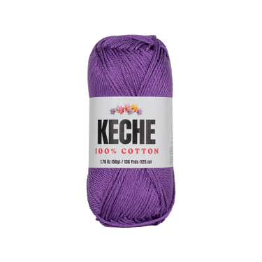Keche 100% Cotton Yarn for Crocheting and Knitting - Purple