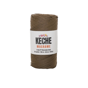 Keche Macrame Cord | Macrame Supplies 3mm Polyester Macrame Rope - Red Brown
