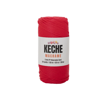 Keche Macrame Cord | Macrame Supplies 3mm Polyester Macrame Rope - Red