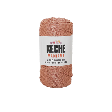 Keche Macrame Cord | Macrame Supplies 3mm Polyester Macrame Rope - Salmon