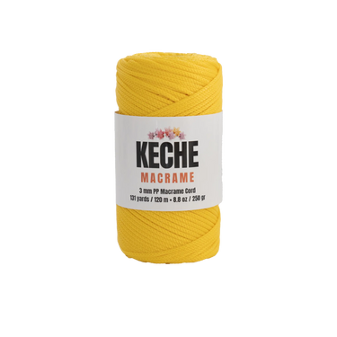Keche Macrame Cord | Macrame Supplies 3mm Polyester Macrame Rope - Yellow