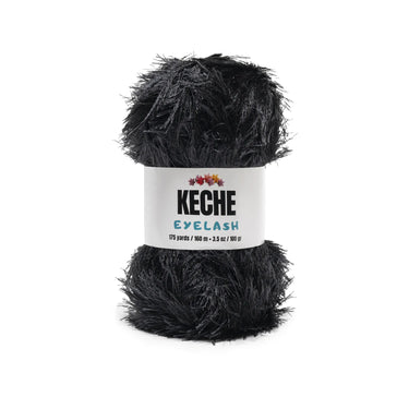 Eyelash Fun Fur Yarn - Black