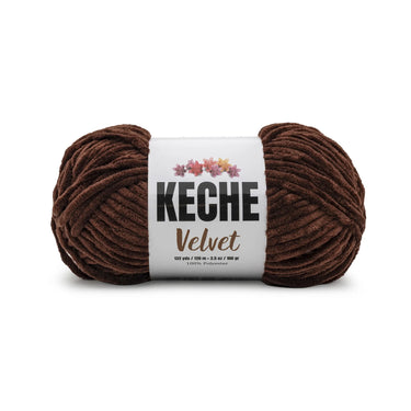 Keche Velvet Yarn for Crocheting - Brown
