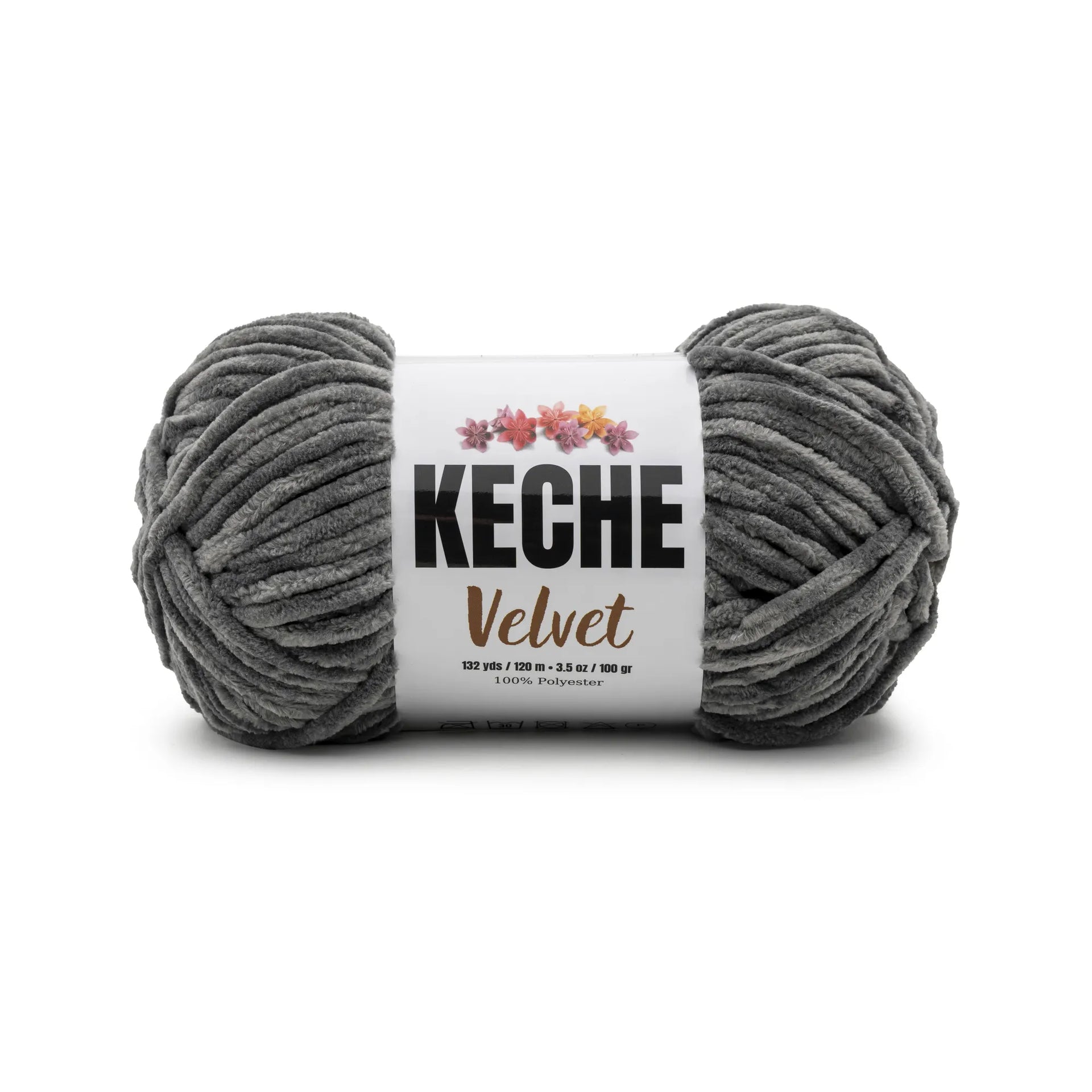 Dark Grey Velvet Yarn – Soft Yarn for Crochet & Amigurumi | Keche Yarn
