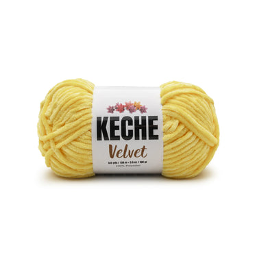 Keche Velvet Yarn for Crocheting - Dark Yellow