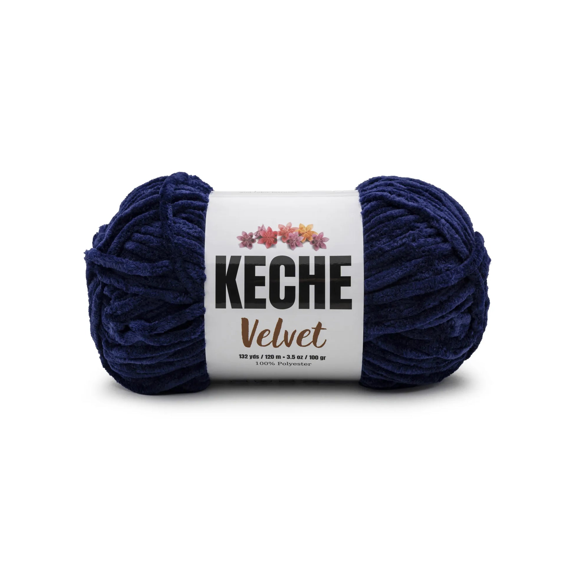 Navy Blue Velvet Yarn – Soft Yarn for Crochet & Amigurumi | Keche Yarn